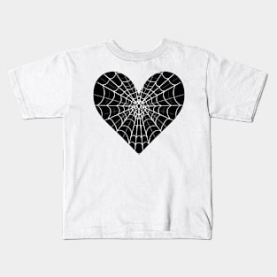 Spider Web Heart V1 Kids T-Shirt